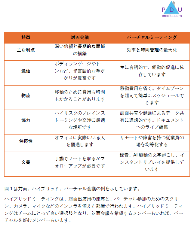 バーチャル会議主導コースのサンプルページ